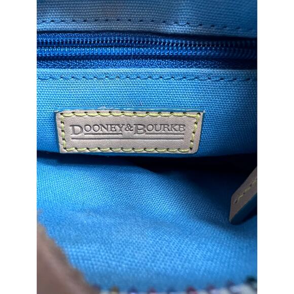 Dooney & Bourke Itsy Bitsy Ivory Multi-Color SIG Coated Canvas Zip MIni Handbag - Picture 8 of 14